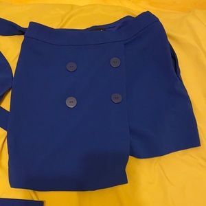 Express Blue Asymmetrical Skort